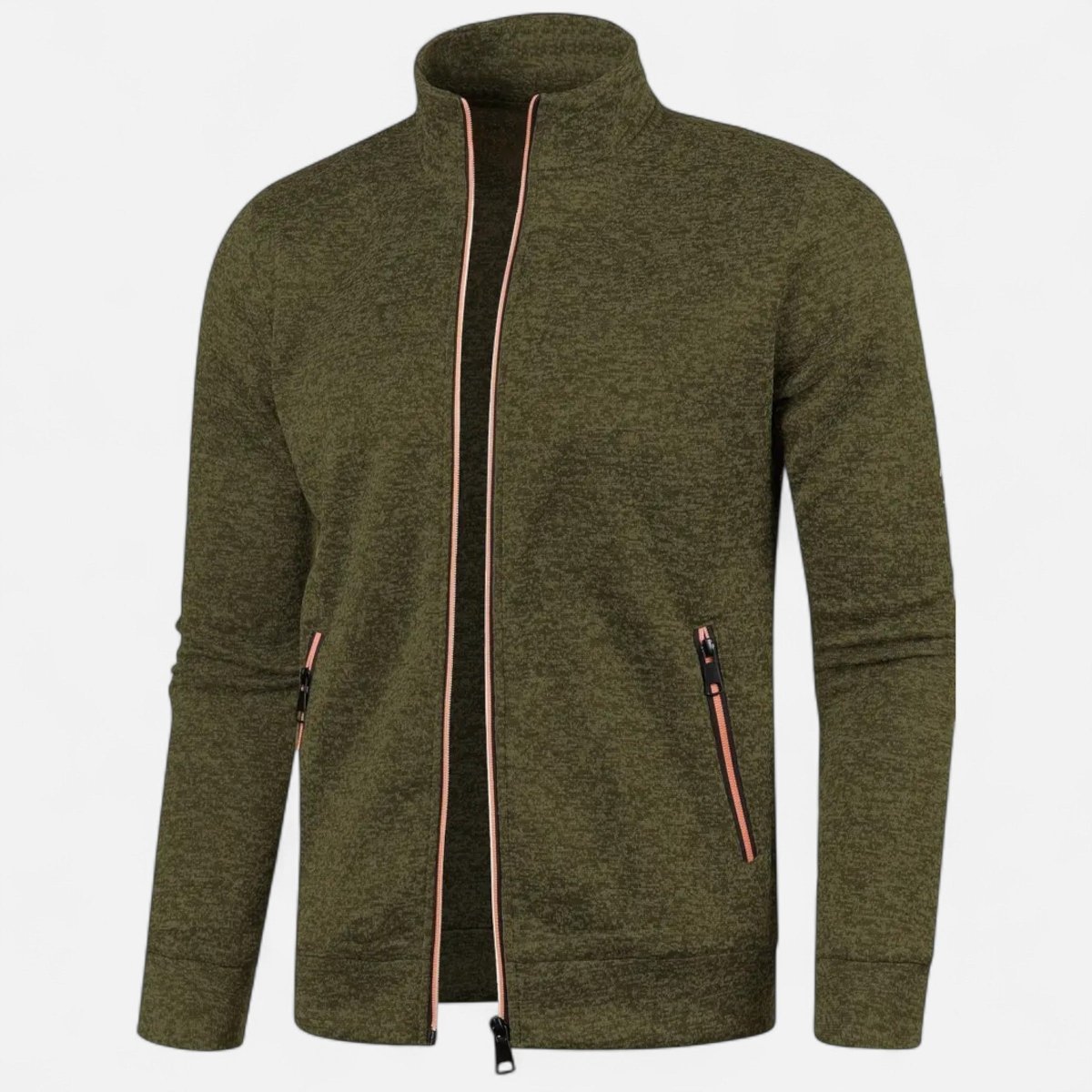 Full-Zip Knitted Cardigan for Outdoor Layering-Field & Wild