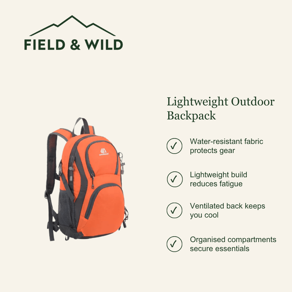 Lightweight Outdoor Backpack with Water-Resistant Storage Design-Field & Wild