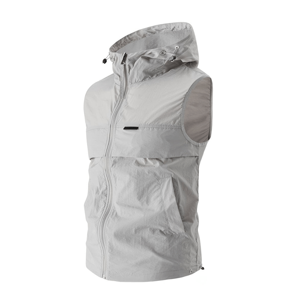 Lightweight Hooded Sleeveless Vest for Outdoor Walking-Field & Wild