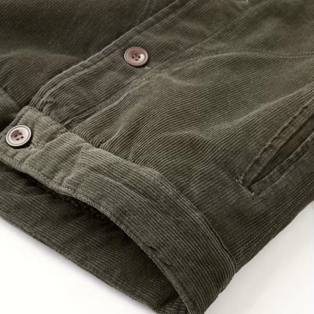 Men’s Fleece-Lined Cotton Outdoor Jacket with Chest Pockets-Field & Wild