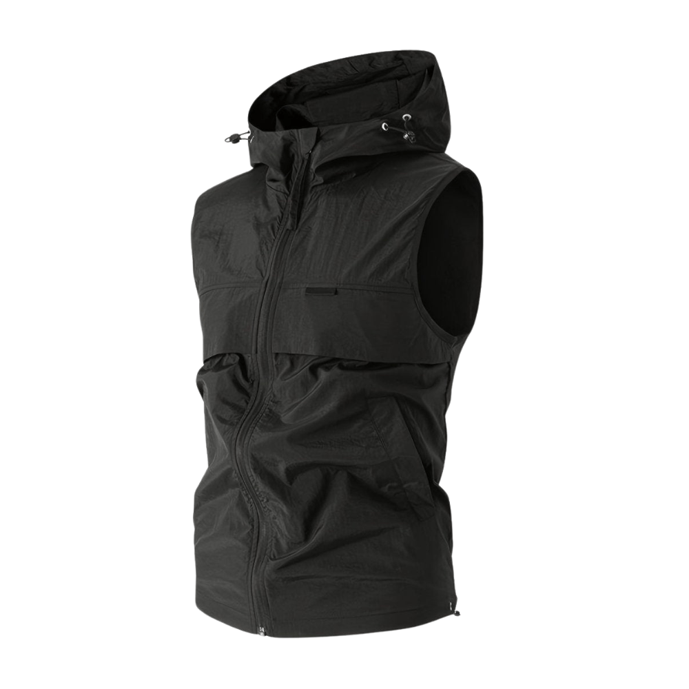 Lightweight Hooded Sleeveless Vest for Outdoor Walking-Field & Wild