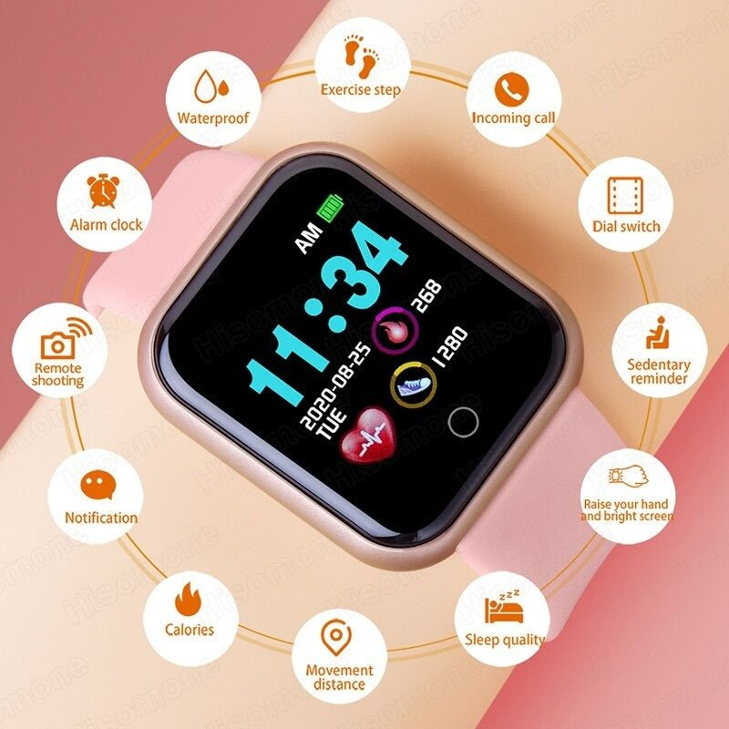 Smart Fitness Watch with Heart Rate Tracking & IP67 Waterproof Design-Field & Wild