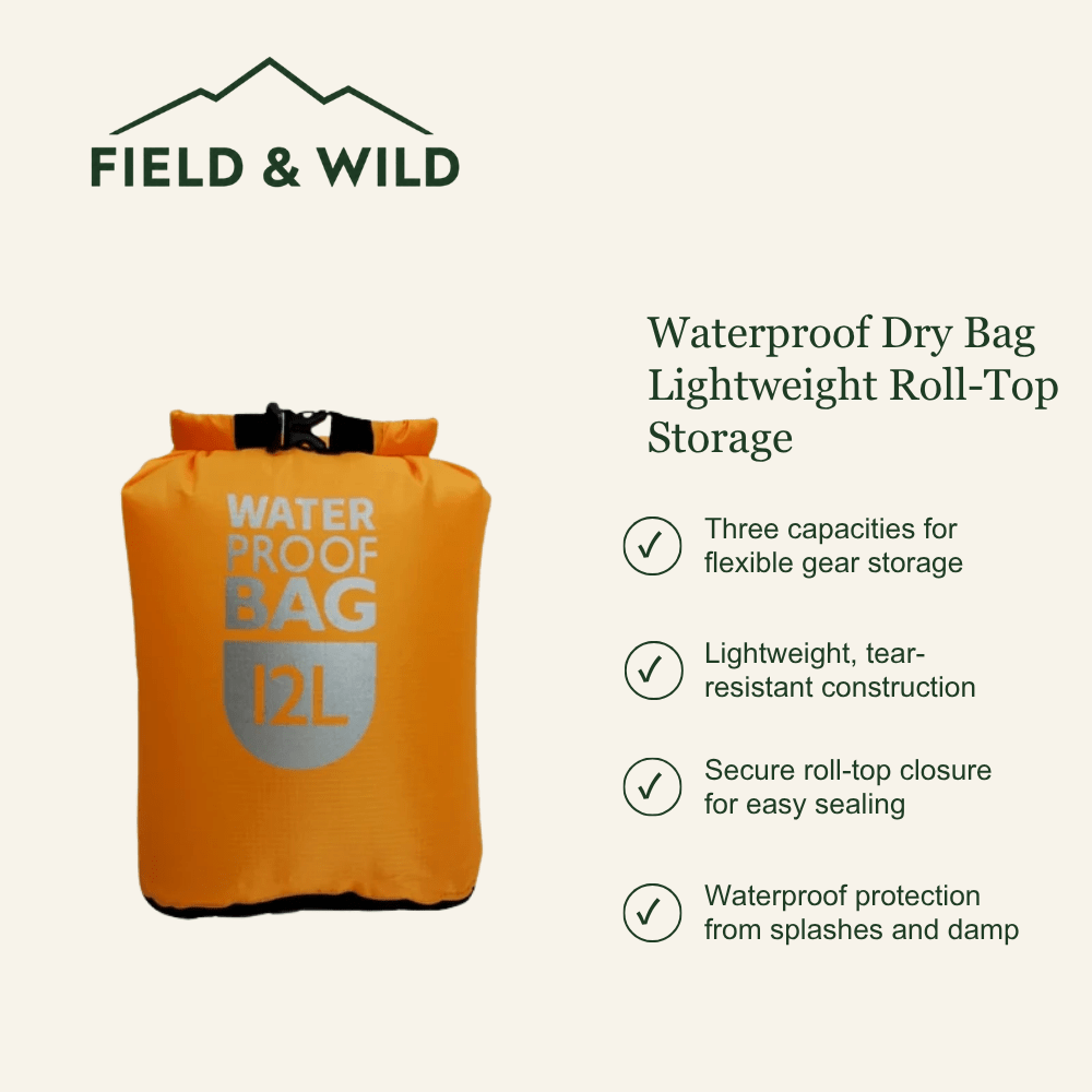 Waterproof Dry Bag Lightweight Roll-Top Storage - Field & Wild-Field & Wild