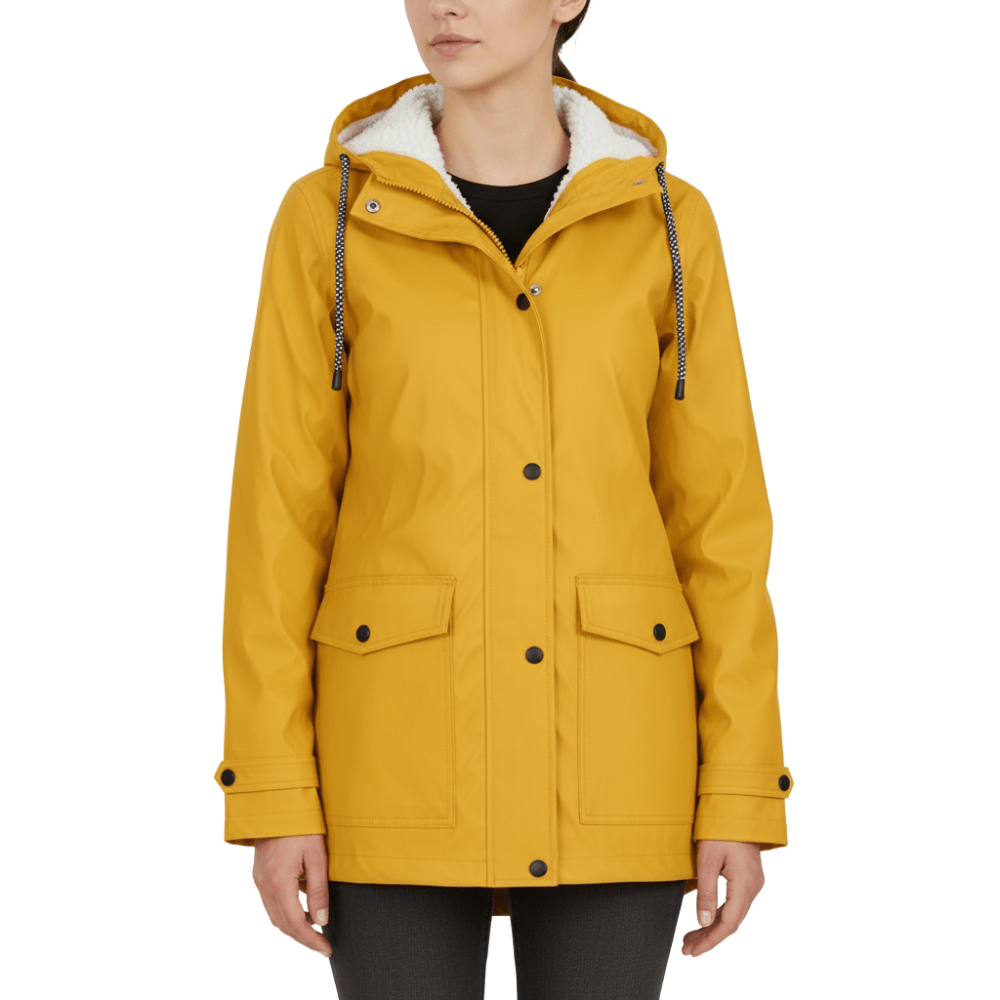 Women’s Hooded Rain Jacket with Windproof Storm Flap-Field & Wild