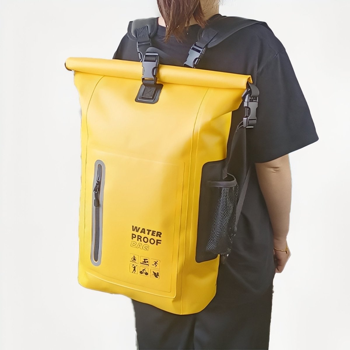 Waterproof 30L Roll-Top Hiking Backpack with PVC Build-Field & Wild