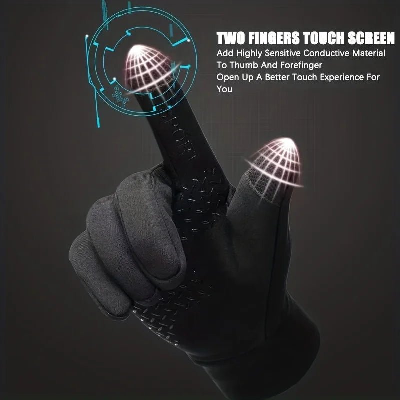 Thermal Waterproof Cycling Gloves with Touchscreen Grip-Field & Wild